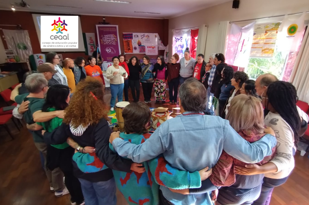 Integrantes de CEAAL, en el marco del la Asamblea Intermedia en Sao Paulo, Brasil. 2023.