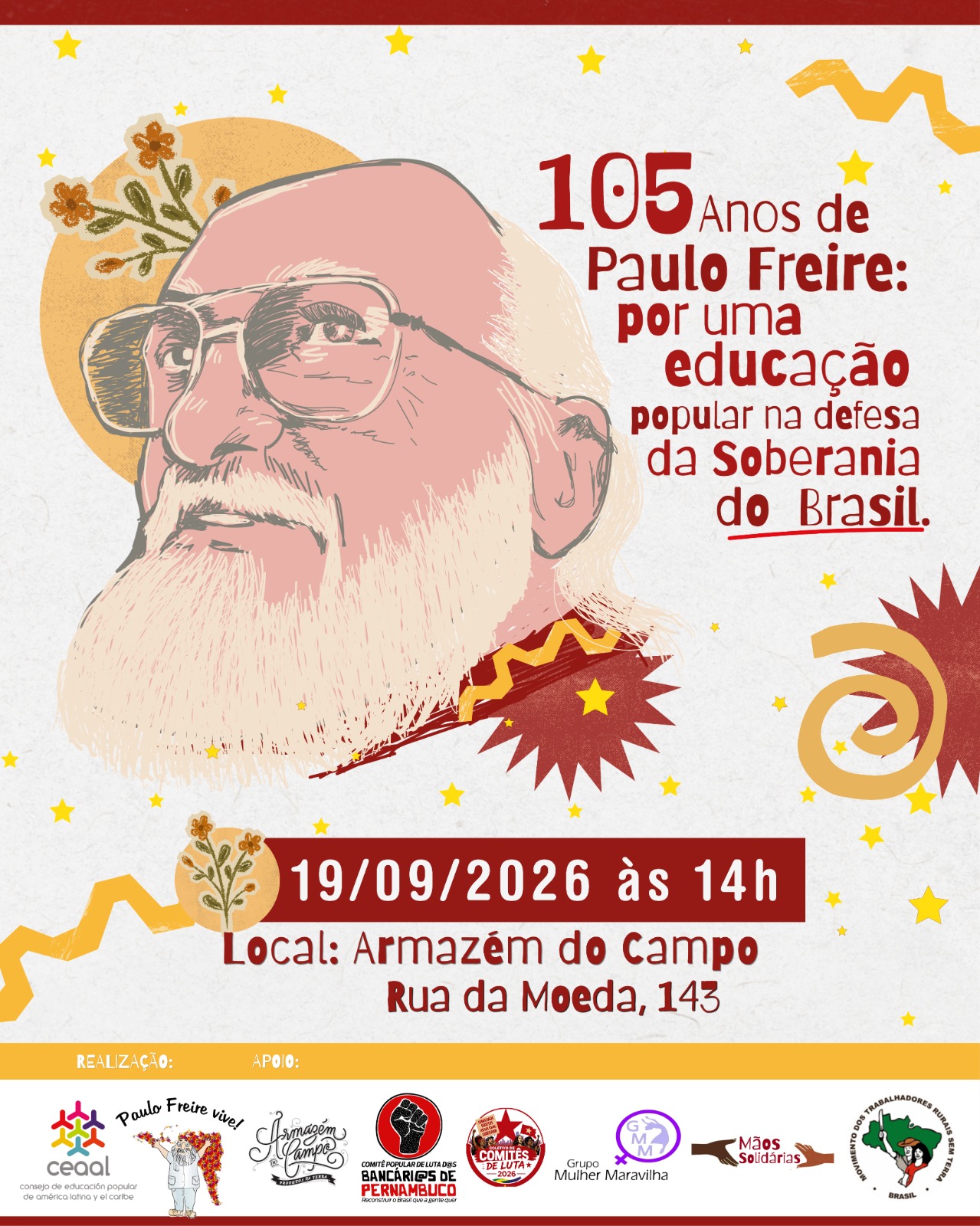 105 Anos de Paulo Freire: Por uma educação popular em defesa da soberania do Brasil